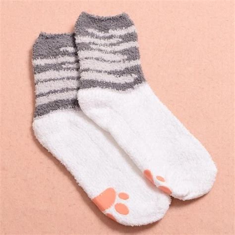 Cat paw, cat, cats, kitty, kitten, feet, foot, paws, pause, feline, baby, cute, kitties, tube, stockings, gray, grey. Cute Cat Paw Socks | Cat paws, Cute socks, Socks