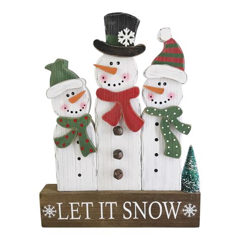 Let It Snow Snowman Friends