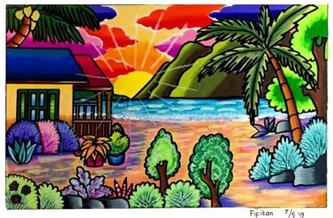 Gambar ini adalah lukisan pemandangan yang sangat cocok menggambarkan suasana lautan ketika badai datang. 100+ Gambar Pemandangan (ALAM, PANTAI, GUNUNG, LAUT dll)