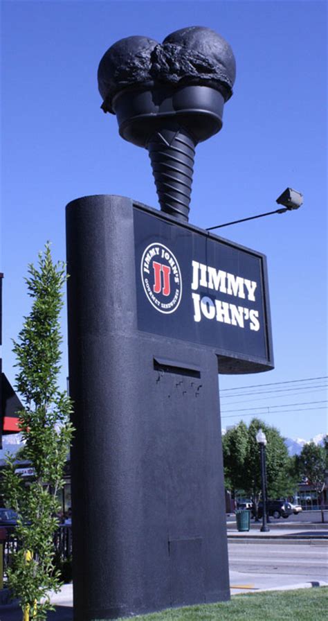 Jimmy Johns Ice Cream Cone Sign In Salt Lake Cityhappy Valley Crafters