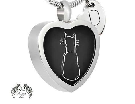 Cremation Cat Urn Necklace Cremation Jewelry Pet Ashes Etsy Cat