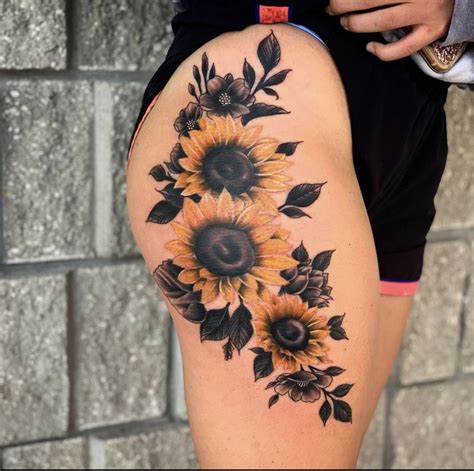 Sunflower Tattoo Sunflower Tattoos Tattoos Body Tattoos