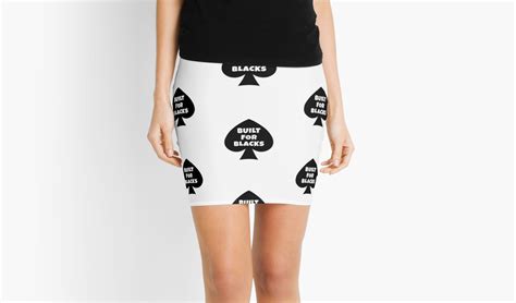 Queen Of Spades Built For Black Mini Skirt By Qcult Redbubble