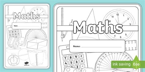 Maths Title Page Book Cover Learning Resource Year