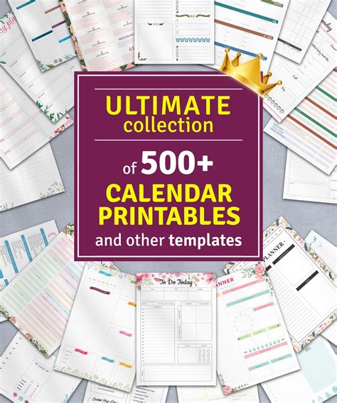 2023 Calendar Printable Template Collection Yearly Monthly Etsy