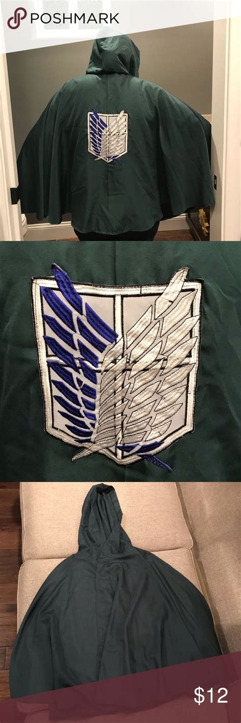 Attack On Titan Survey Corps Cloak Cape Cosplay Perfect For Halloween