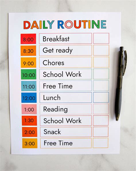 Tips To Create A Routine Chart For Your Kids