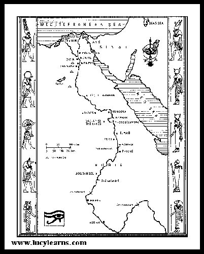 Ancient Egypt Map Coloring Pages