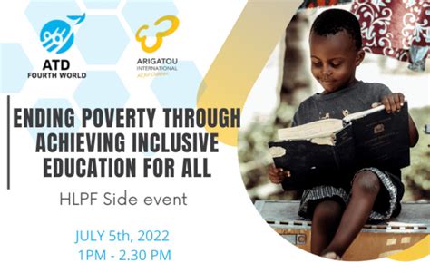 Ending Poverty Through Quality Education Atd Fourth World