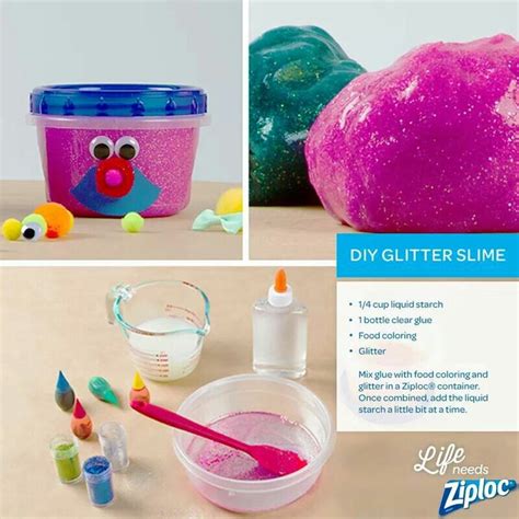 Diy Glitter Slime Glitter Slime Glitter Diy Glitter Slime Recipe