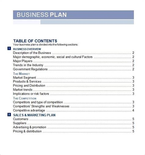 5 Free Business Plan Templates Excel Pdf Formats Business Plan