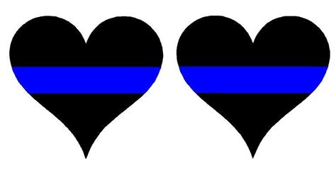 Heart Love Thin Blue Line Decal Vinyl Sticker State Police