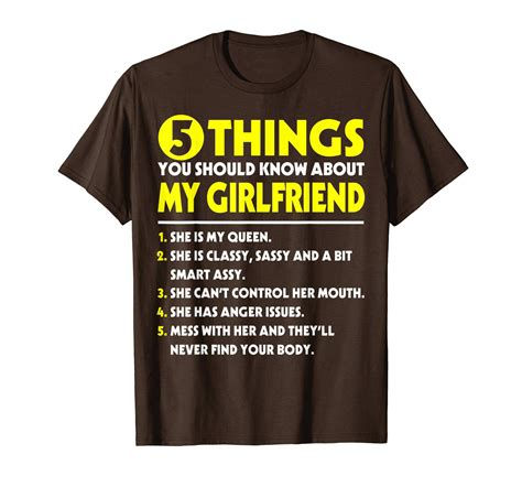 5 Things You Should Know About My Girlfriend Clothing Cool Shirts Shirt Store