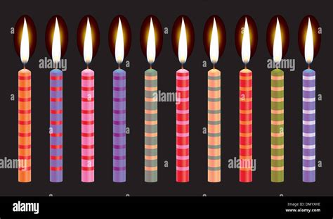 Vector Birthday Candles Stock Vector Image And Art Alamy