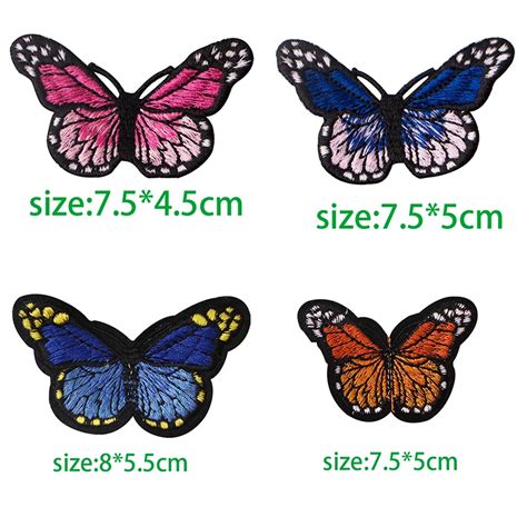 1pcs Butterfly Patches For Clothing Iron On Embroidered Appliques Diy