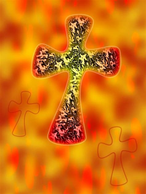 Colorful Christian Cross And Crosses With Outlines On Colorful
