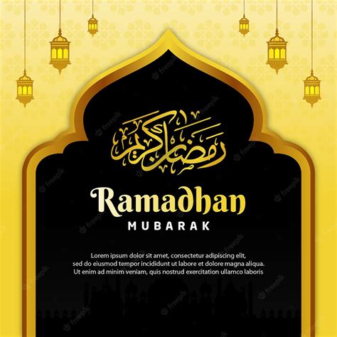 Premium Vector Ramadhan Mubarak Template Banner