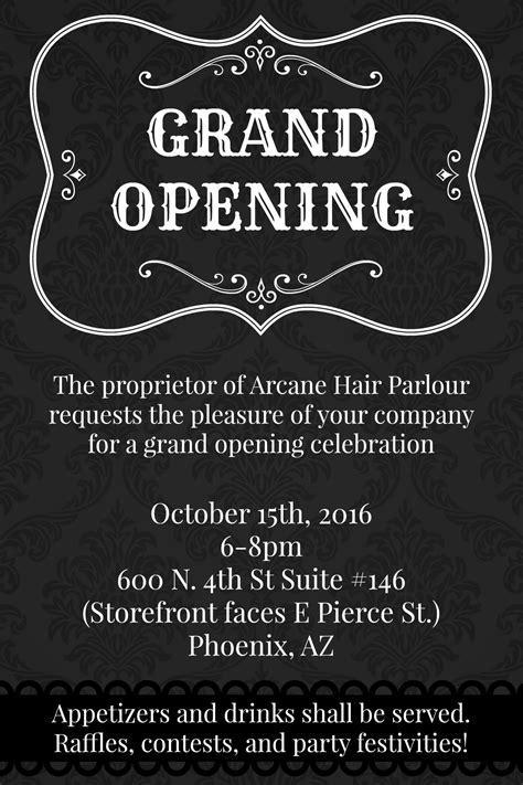 Grand Opening Celebration! - Arcane Hair Parlour - Downtown Phoenix