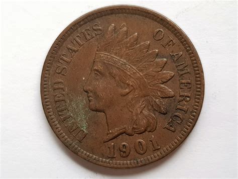 1901 United States Indian Head One Dime M J Hughes Coins
