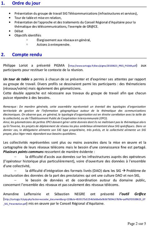 Exemple De Compte Rendu De La Réunion Gongsyimox
