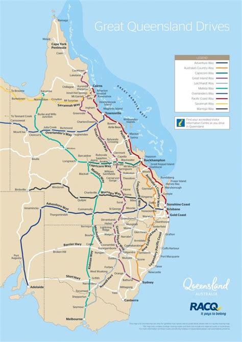Queensland Drive Map Australian Road Trip Australia Travel Guide