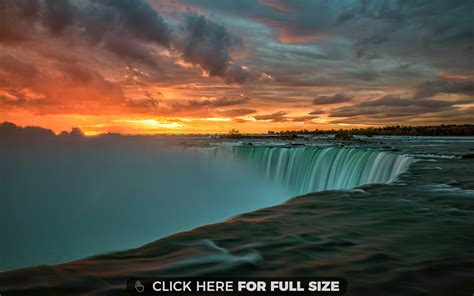 Niagara Falls In Canada Sunset 4k Wallpaper Chutes Du Niagara