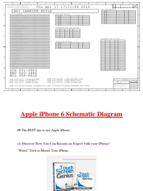 Iphone x,xs,xsmax & ipad schematic diagram and pcb layout. Apple iPhone 6 Schematic Diagram