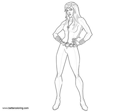 Marvel Avengers Black Widow Coloring Pages Free Printable Coloring Pages