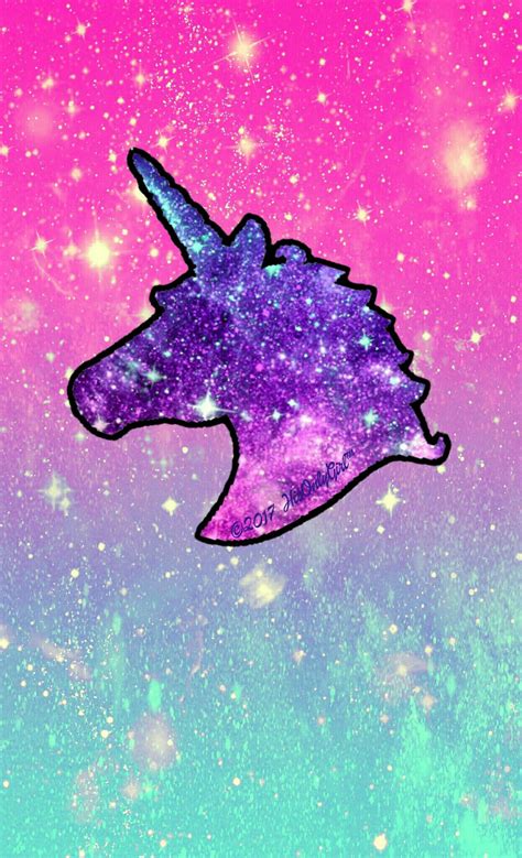 Sweet Unicorn Galaxy Wallpaper I Created For The App Cocoppa Iphone