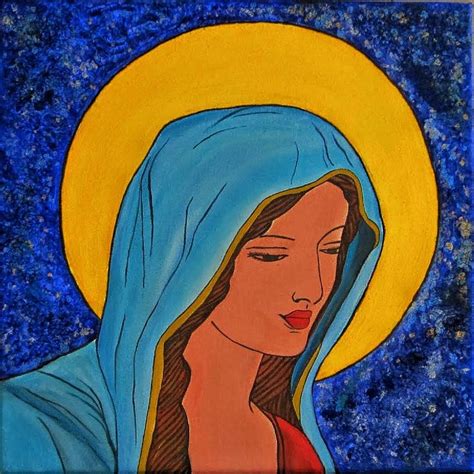 Virgin Mary Art Virgin Mary Painting Spiritual Art