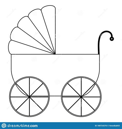 Get free printable coloring pages for kids. Baby Carriage Outline Icon. Stroller Vector Illustration ...