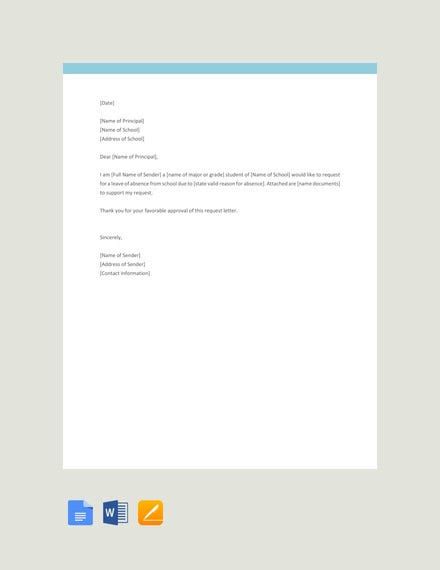 And how to write such a request letter to your principal? 13+ Request Letter to a Principal Templates - PDF | Free ...