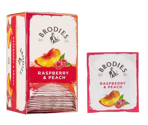 Brodies Raspberry And Peach Tea Bags 20s Brits R Us