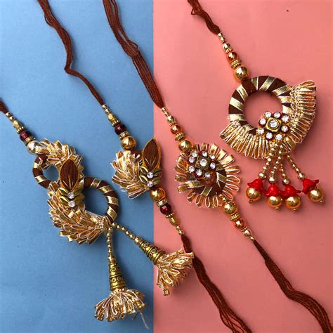 Diy Lumba And Dora Rakhi Combo Of Pair For Bhaiya And Bhabhi Buy