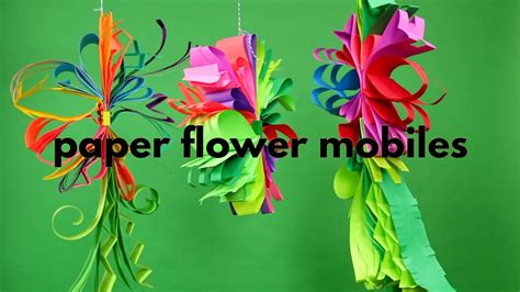 How To Make Paper Flower Mobiles Youtube