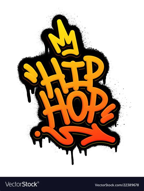 Hip Hop Tag Graffiti Style Label Lettering Vector Image