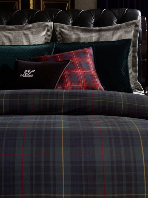 Ralph Lauren Devonshire Tartan Duvet Bed Linens Luxury Bed Linen Design Plaid Bedding