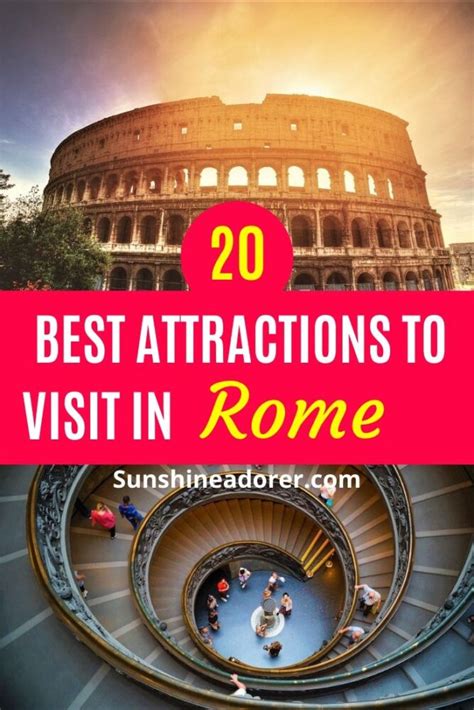 20 Sensational Tourist Attractions In Rome To See Sunshine Adorer