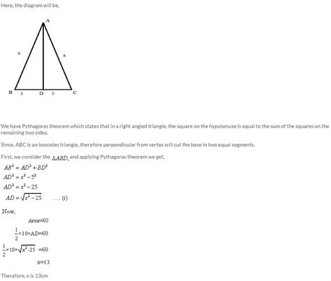 Selina Concise Mathematics Class 9 Icse Solutions Pythagoras Theorem
