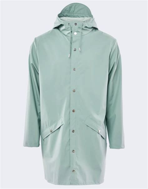 Rains' long jacket is a longer version of the urban jacket and both are essential rains classics. RAINS Long Jacket DUSTY MINT | lys aqua grøn regnfrakke ...