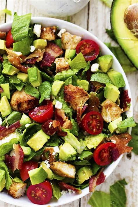 Avocado Chicken And Bacon Chopped Salad With A Creamy