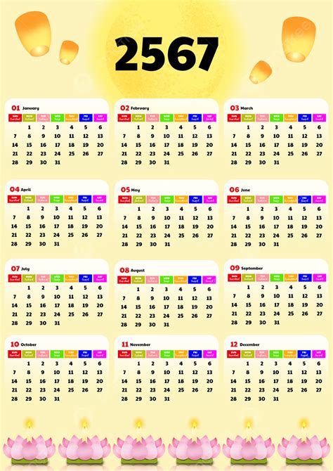 2024 New Year Thai Calendar Template Download On Pngtree