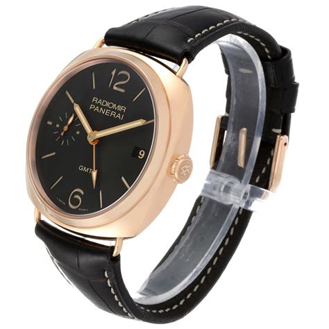 Panerai Radiomir 3 Days 1940 Gmt 18k Rose Gold Mens Watch Pam00421