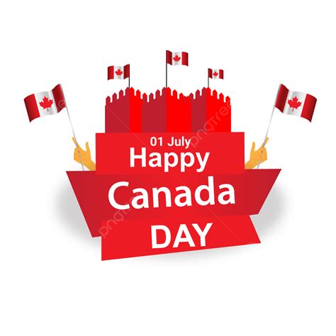 Happy Canada Day Vector Hd Png Images Happy Canada Day With Hand Flag Hand Flag Canada Day