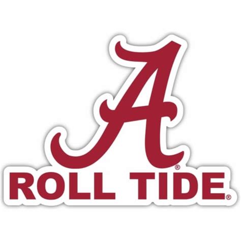 Alabama Crimson Tide Roll Tide Vinyl Decal Sticker 10 Inch 10 Inch