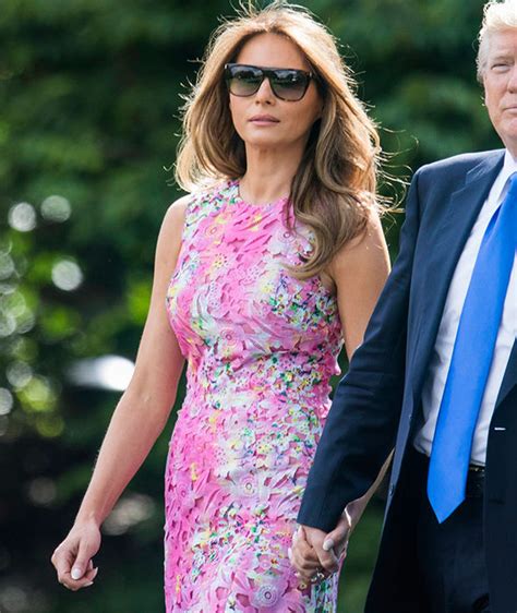 Melania Trump Flaunts Figure In Sexy Floral Dress With Donald Trump Uk