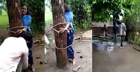 Shocking Video Of Rajasthan Woman Tied To Tree Thrashed For Hours