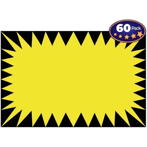 Retail Genius Price Burst 60 Yellow Sign Pack Boost Sales With Bright