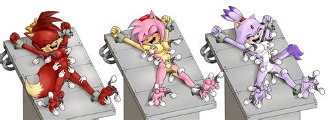 Rule 34 Amy Rose Ankle Cuffs Barefoot Blaze The Cat Bondage Bound Breasts Cuffs Female Fiona