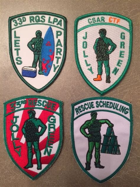 The Usaf Rescue Collection Usaf 33rd Rqs 88th Tes Jolly Green Patch Set